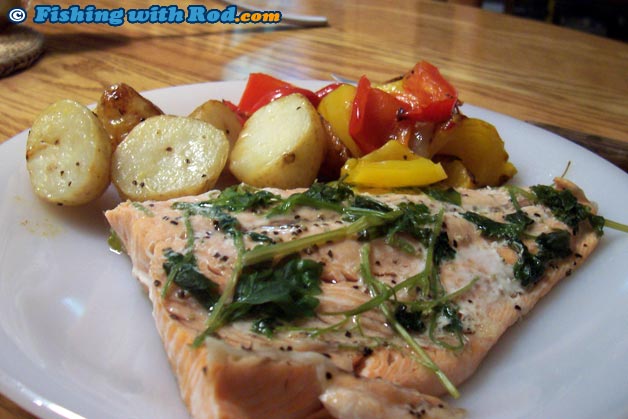 Baked salmon fillet