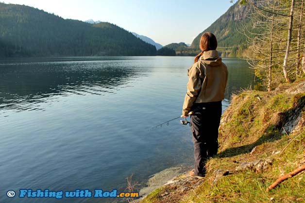 Trout fishing at Buntzen Lake in Port Moody BC